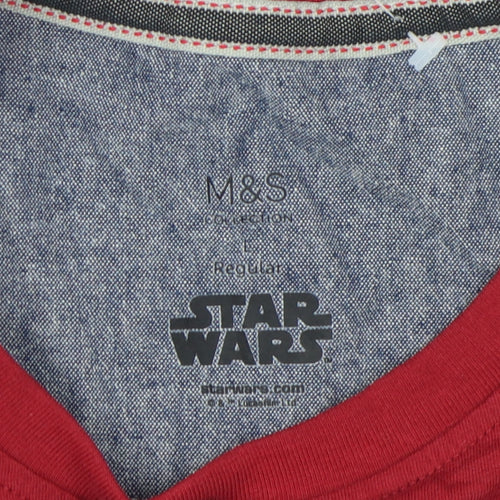 Marks and Spencer Star Wars Men's Red L T-Shirt