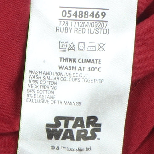 Marks and Spencer Star Wars Men's Red L T-Shirt