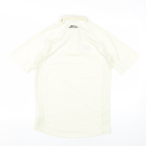 Slazenger Boys Ivory Polo Shirt - Size 11/12, Short Sleeve