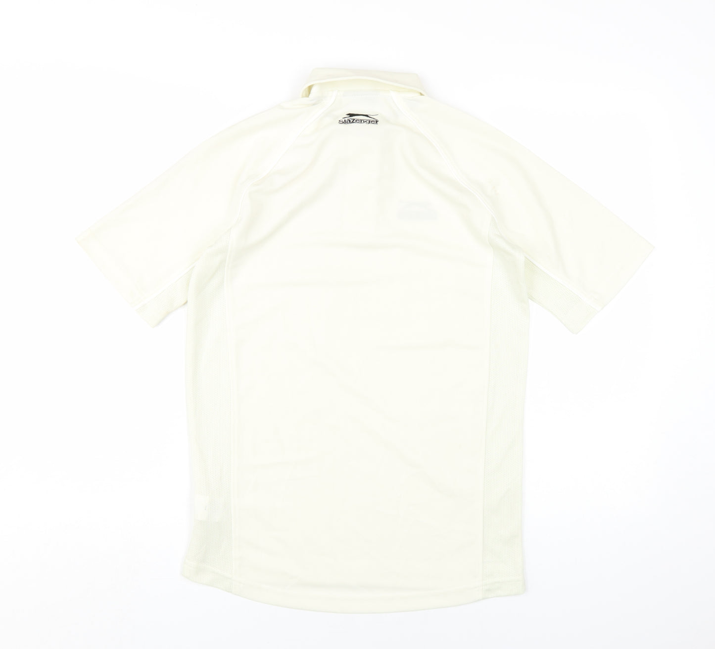 Slazenger Boys Ivory Polo Shirt - Size 11/12, Short Sleeve