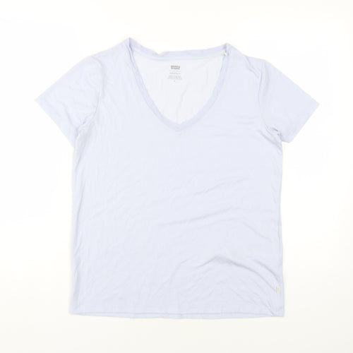 Levi's Women's White V-Neck T-Shirt, M, Casual