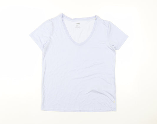 Levi's Women's White V-Neck T-Shirt, M, Casual