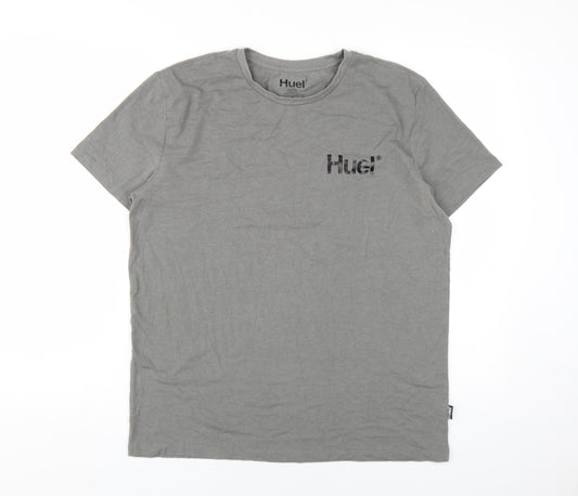 Huel Grey Men's Crew Neck T-Shirt, Size L