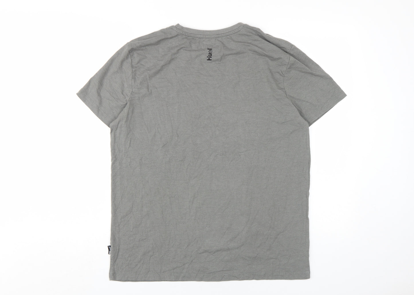 Huel Grey Men's Crew Neck T-Shirt, Size L