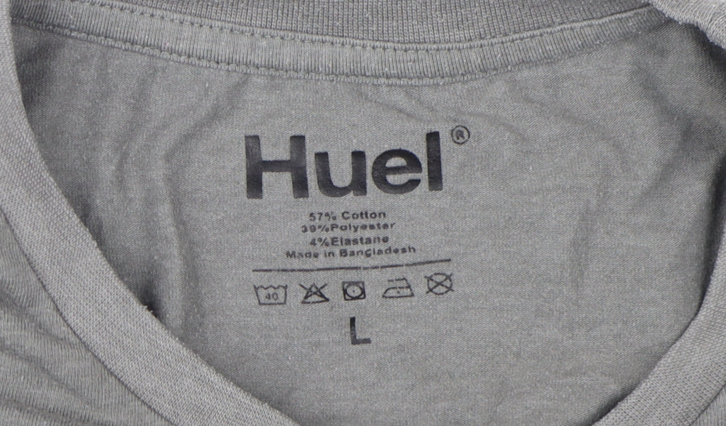 Huel Grey Men's Crew Neck T-Shirt, Size L