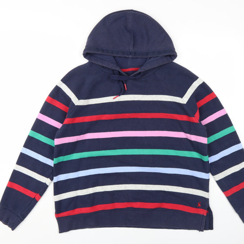 Joules Women's Multicoloured Striped Pullover Hoodie Size 12