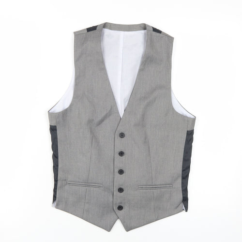 Topman Men's Grey Suit Waistcoat, Size 36R, Excellent