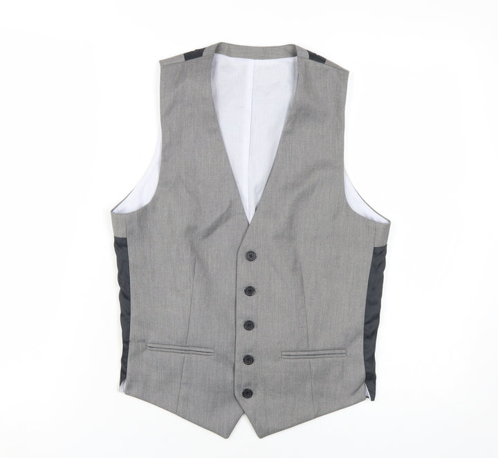 Topman Men's Grey Suit Waistcoat, Size 36R, Excellent