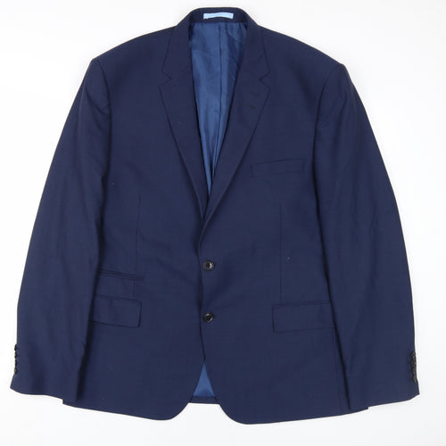 Marks and Spencer Men's Blue Blazer, Size 38S, Regular Fit