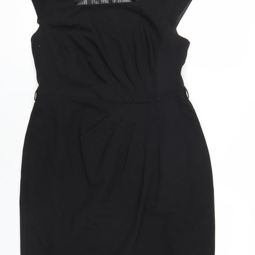 Debenhams Petite Black Sheath Dress, Size 14 Women