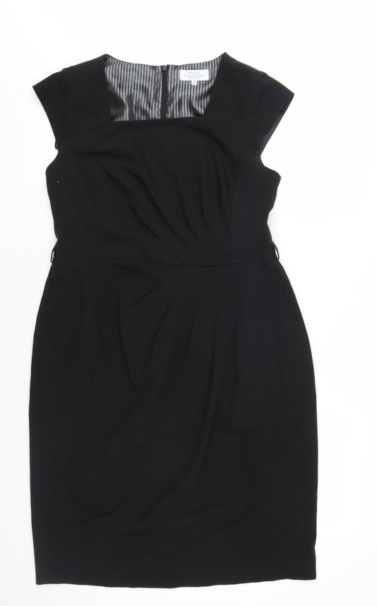 Debenhams Petite Black Sheath Dress, Size 14 Women