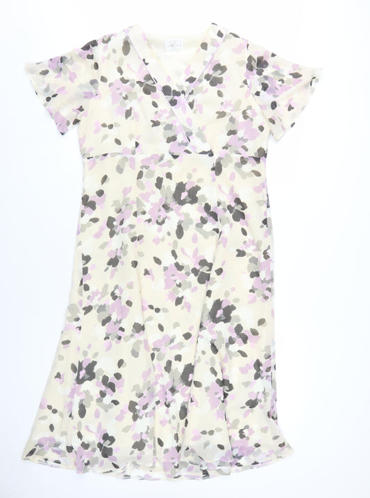 Eastex Women's Multicoloured Floral Wrap Dress Size 14