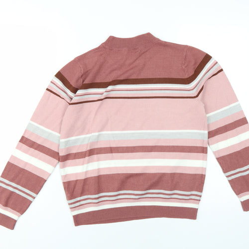 Marks and Spencer Women's Pink Striped Pullover Jumper