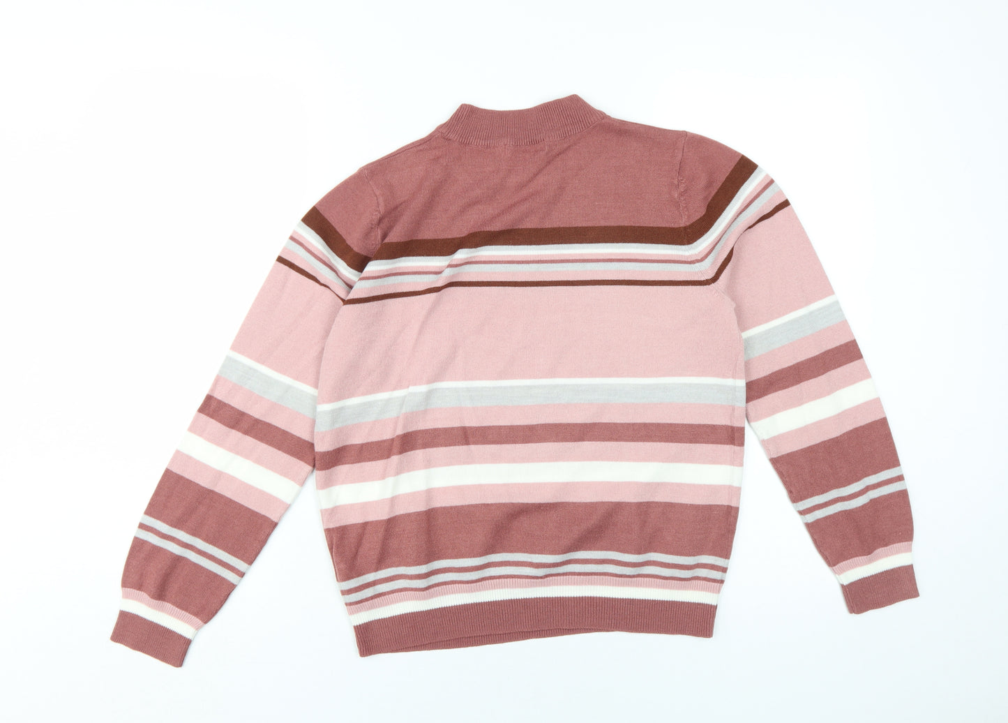 Marks and Spencer Women's Pink Striped Pullover Jumper