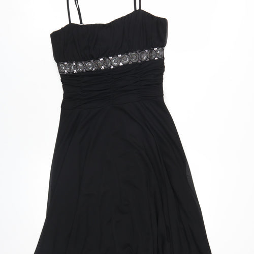 Select Women's Black Sequin Fit & Flare Dress 12