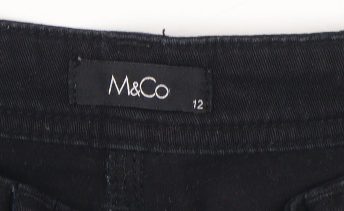 M&Co Women's Black Straight Jeans Size 12