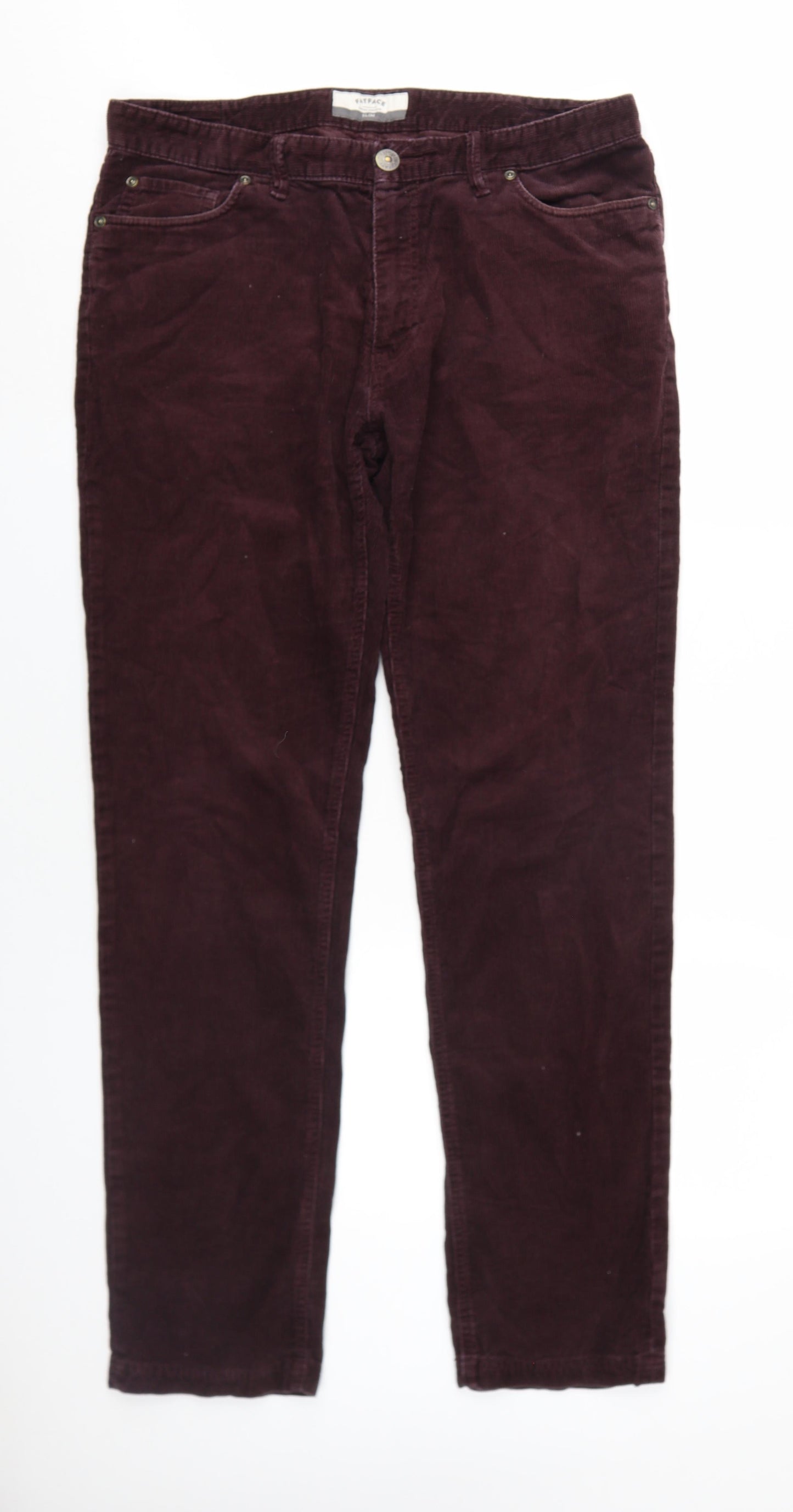 FatFace Men's Red Slim Fit Corduroy Chinos