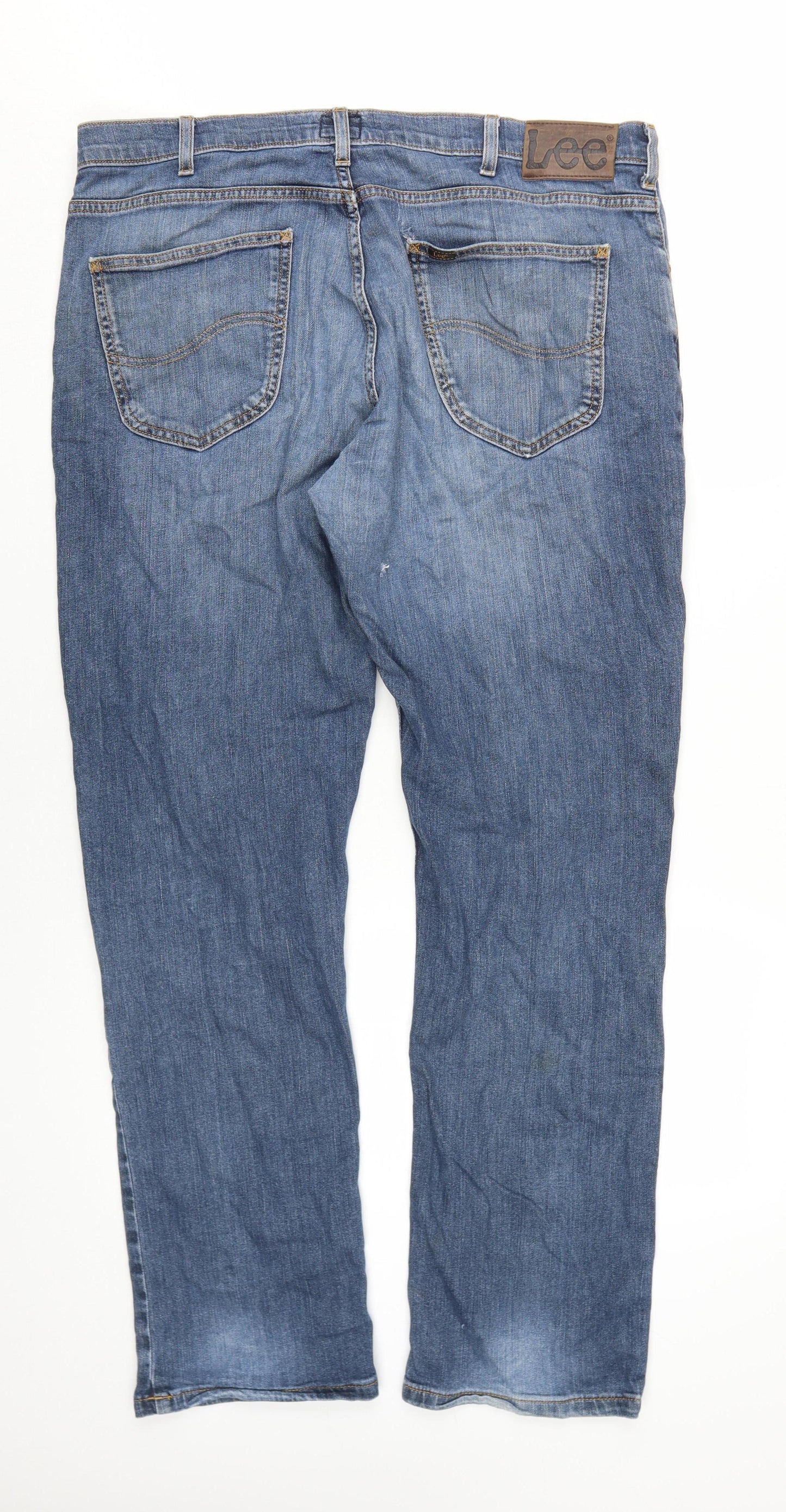 Lee Men's Blue Straight Jeans Size 38 Regular Fit