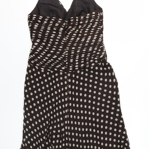 Phase Eight Women’s Brown Polka Dot Wrap Dress Size 12