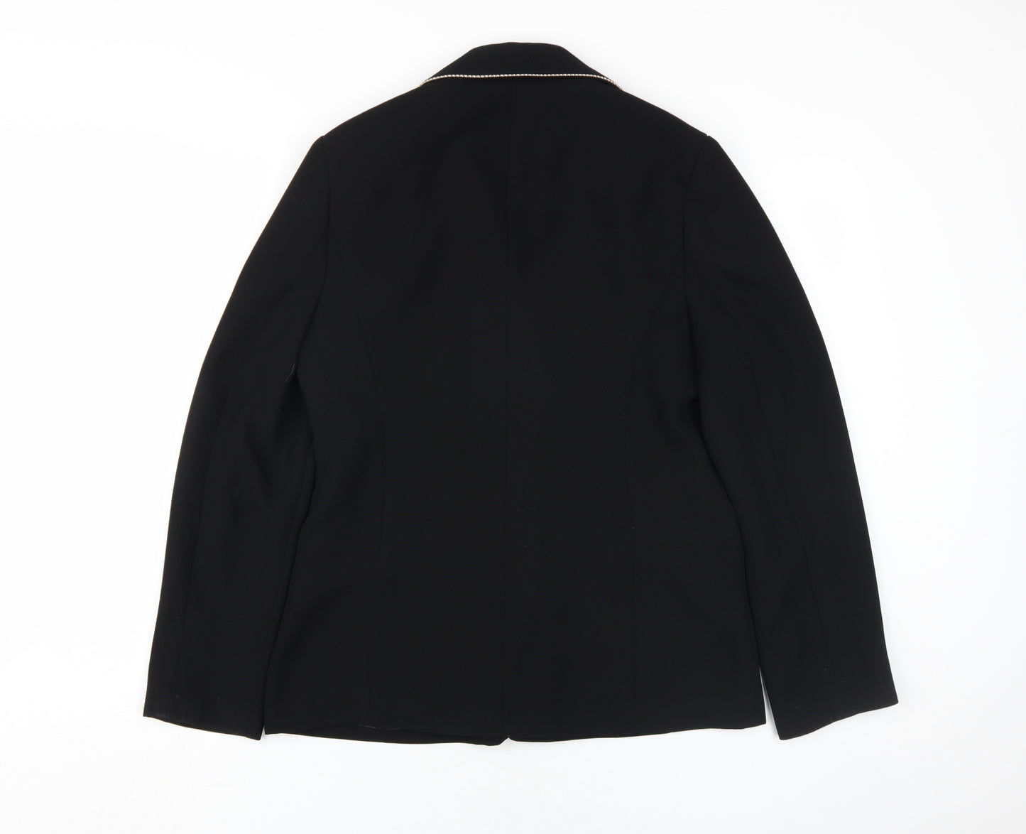 BHS Women's Black Suit Jacket UK Size 10 Notch Lapel