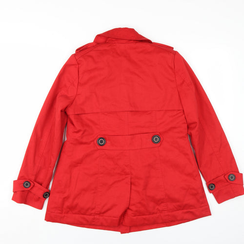 Actress Princess Women's Red Pea Coat Size S