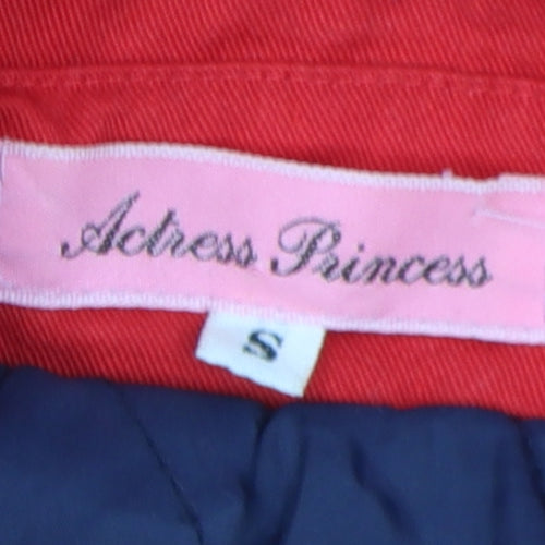 Actress Princess Women's Red Pea Coat Size S