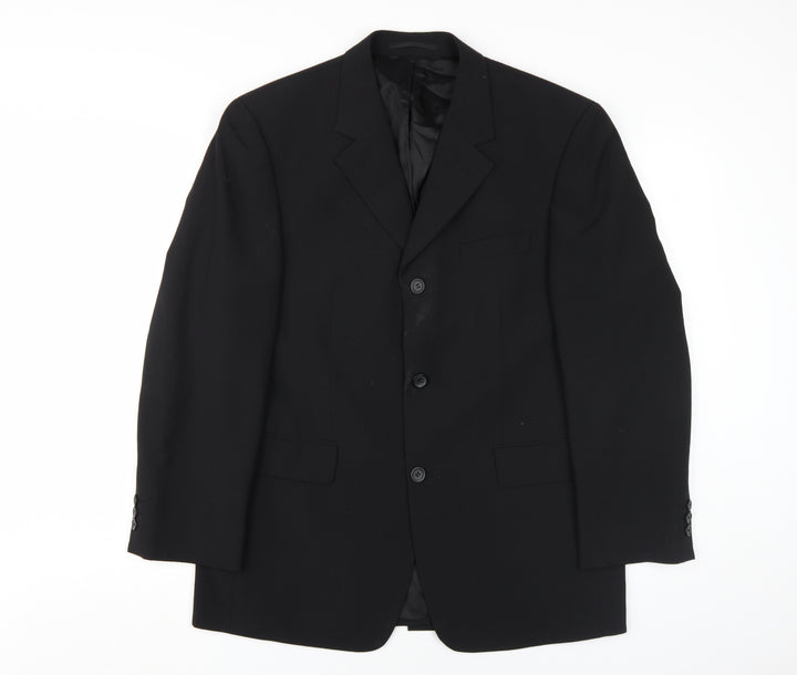 Tom English Men's Black Blazer, Size 38S, Classic Style