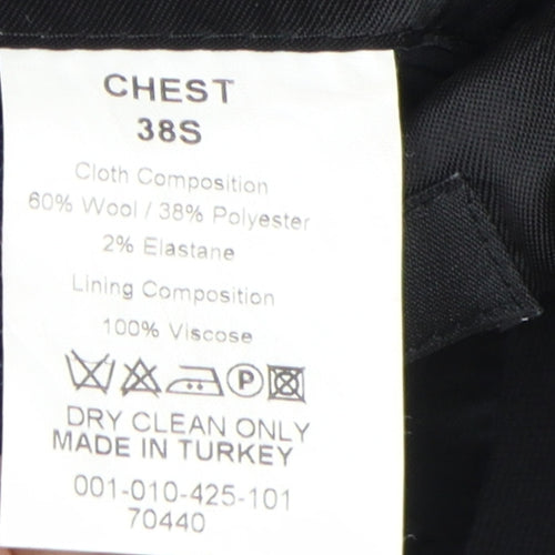 Tom English Men's Black Blazer, Size 38S, Classic Style