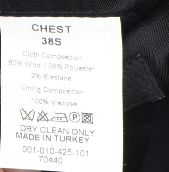 Tom English Men's Black Blazer, Size 38S, Classic Style