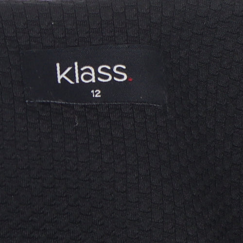 Klass Women's Black Blazer Geometric Size 12