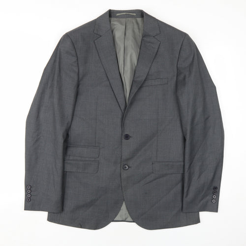 French Connection Men's Grey Slim Fit Blazer, Chest 40R