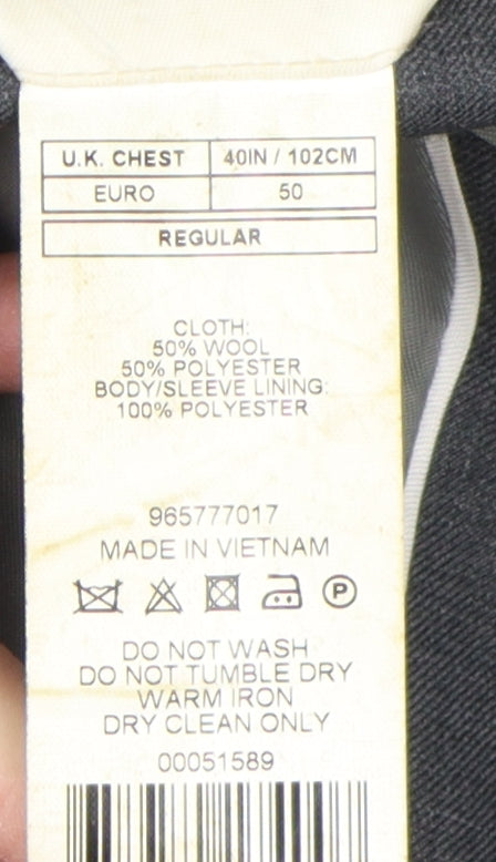 French Connection Men's Grey Slim Fit Blazer, Chest 40R