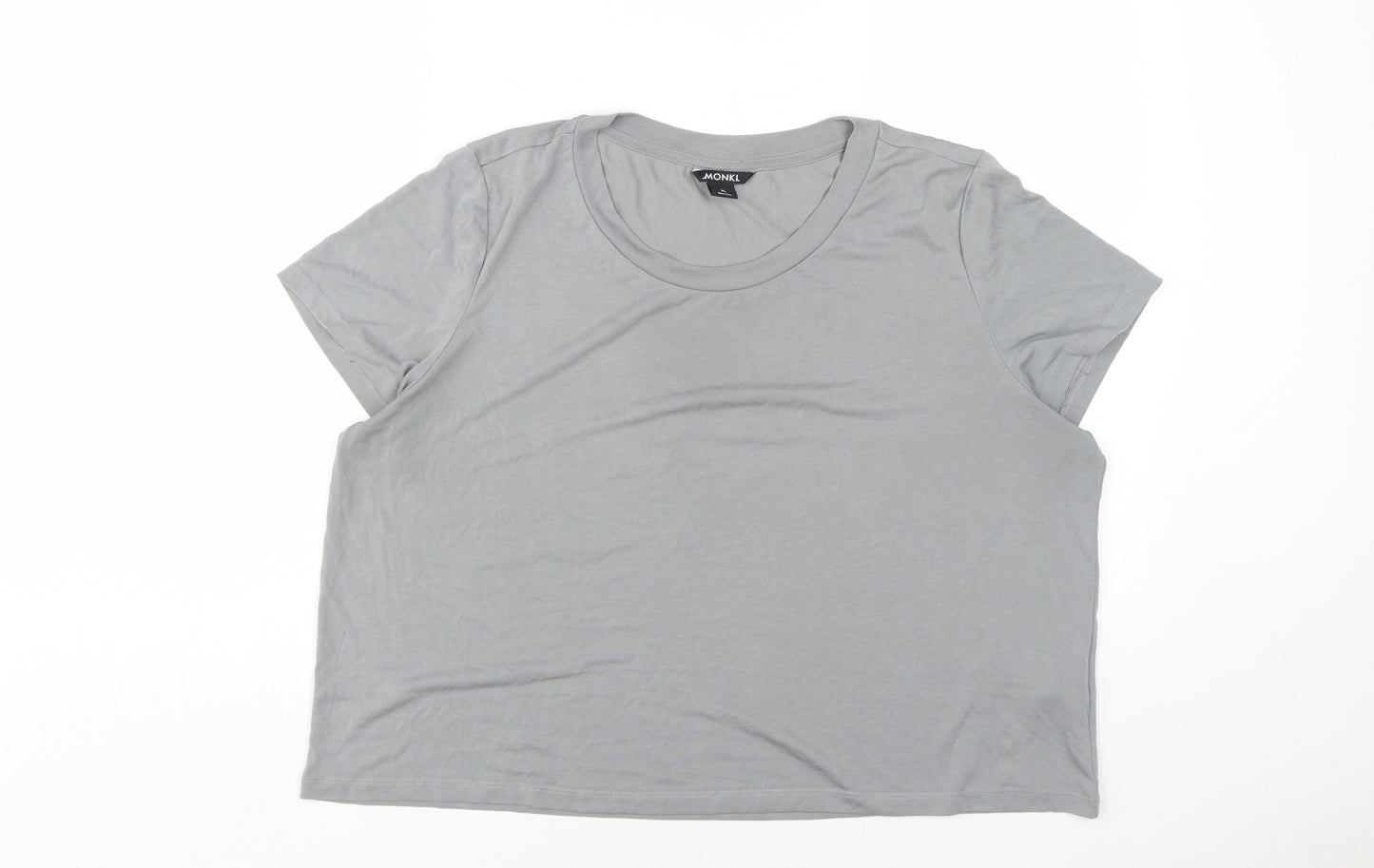 Monki Women's Grey Basic T-Shirt XL, Light, Casual Wear