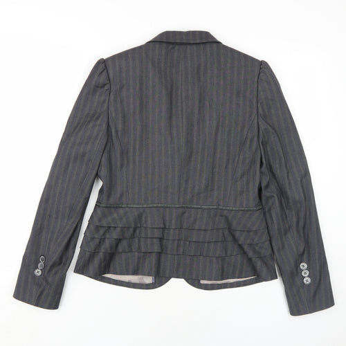 Next Women's Grey Pinstripe Suit Jacket, Size 12