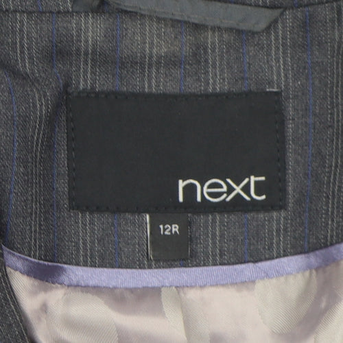 Next Women's Grey Pinstripe Suit Jacket, Size 12