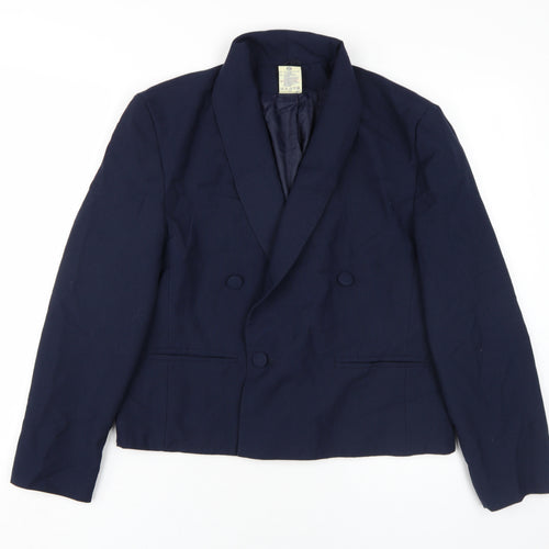 Yessica Women's Blue Double Breasted Suit Jacket 14