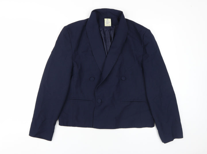 Yessica Women's Blue Double Breasted Suit Jacket 14