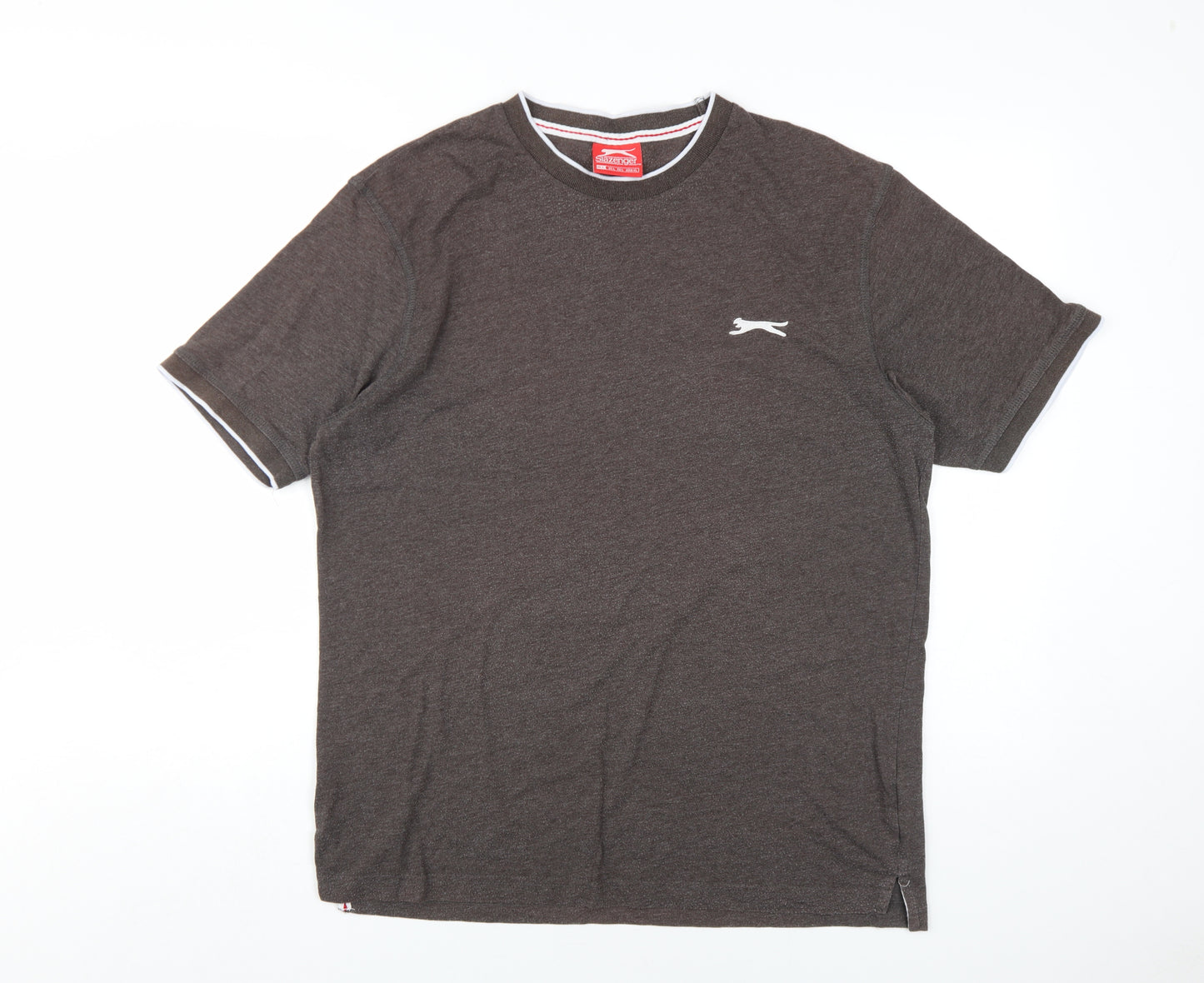 Slazenger Men's Brown Crew Neck T-Shirt Size L