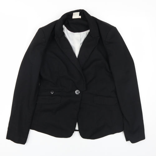 Next Women's Black Blazer Jacket Size 12 Regular Fit