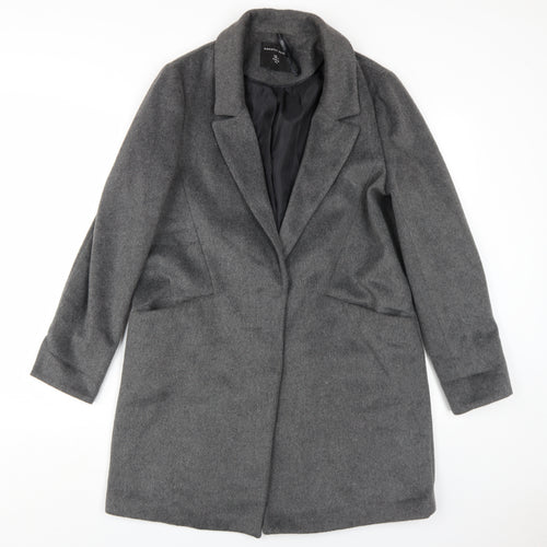 Dorothy Perkins Women's Grey Mid-Length Overcoat - Size 12