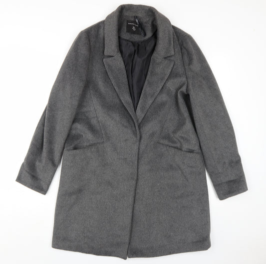 Dorothy Perkins Women's Grey Mid-Length Overcoat - Size 12