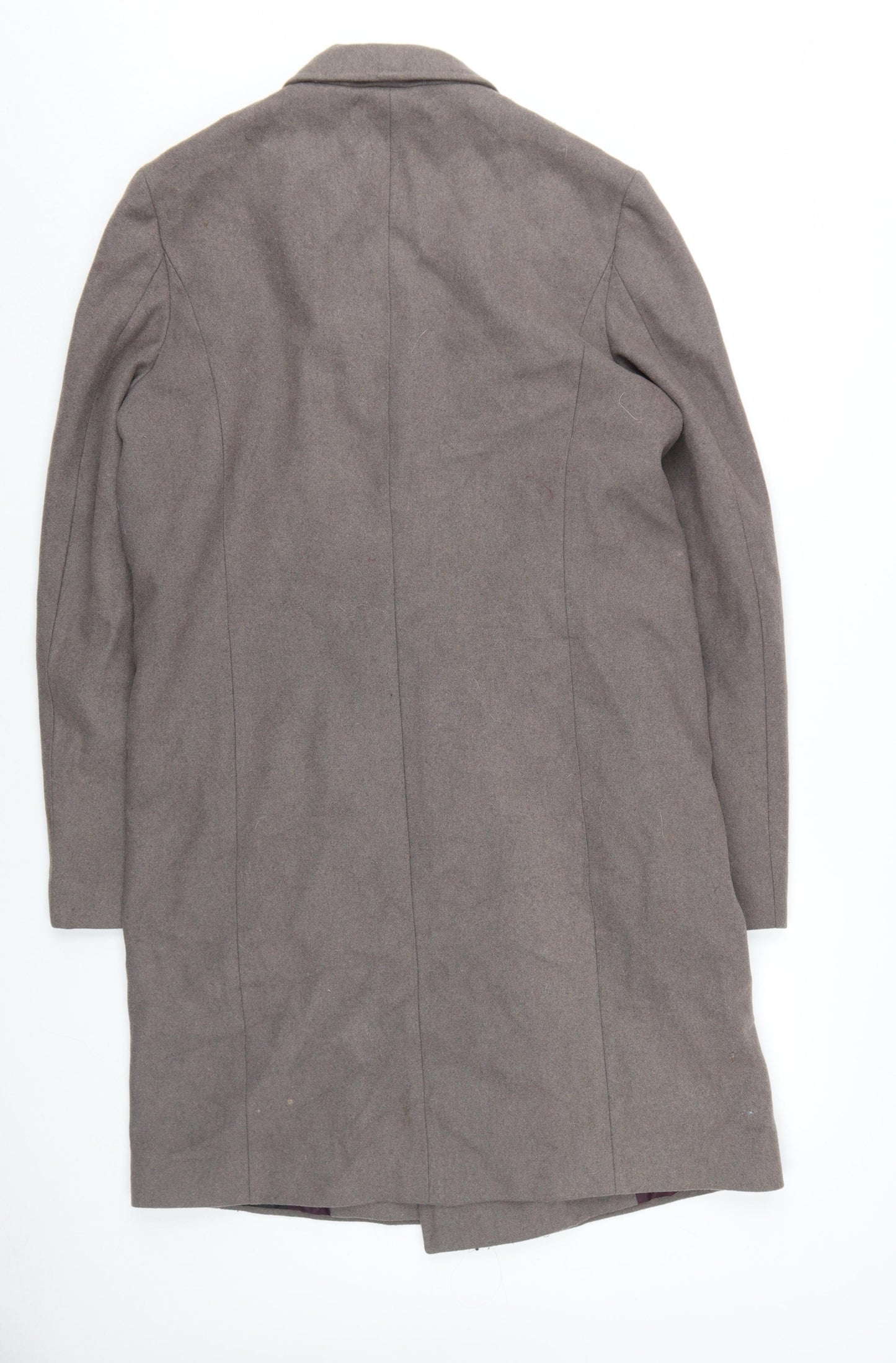 New Look Men's Brown Wool Overcoat - Size M