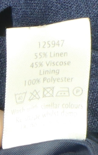 Violet Women's Blue Linen Blazer Size 16 Casual Classic