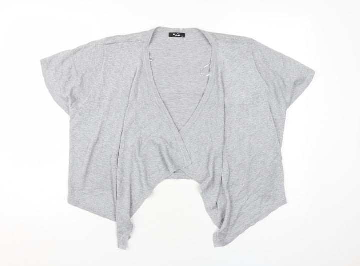 M&Co Women's Grey V-Neck Cardigan 2XL, Casual Style