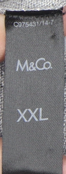 M&Co Women's Grey V-Neck Cardigan 2XL, Casual Style