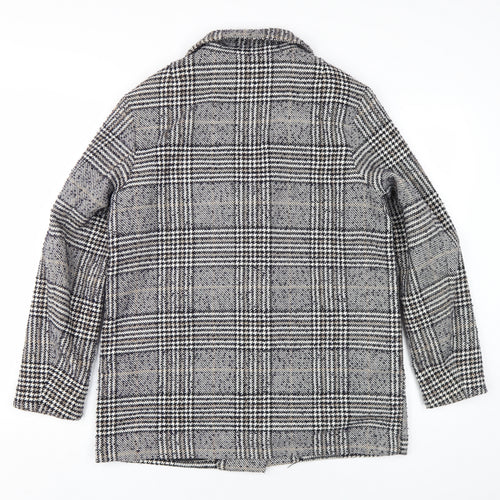 H&M Women's Black Grey Check Blazer Size S