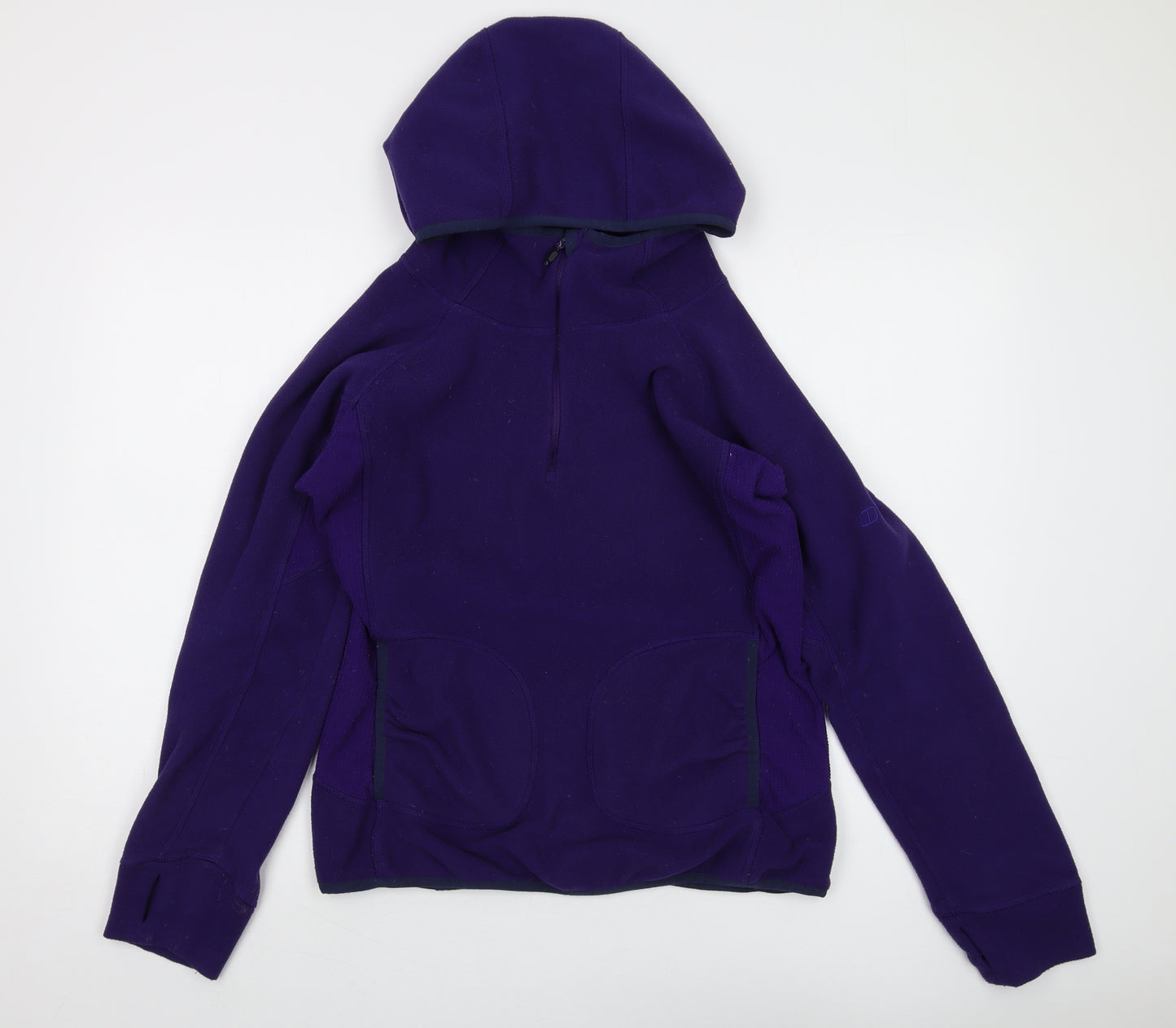 Berghaus Women's Purple Hoodie, Size 14, Fleece Pullover
