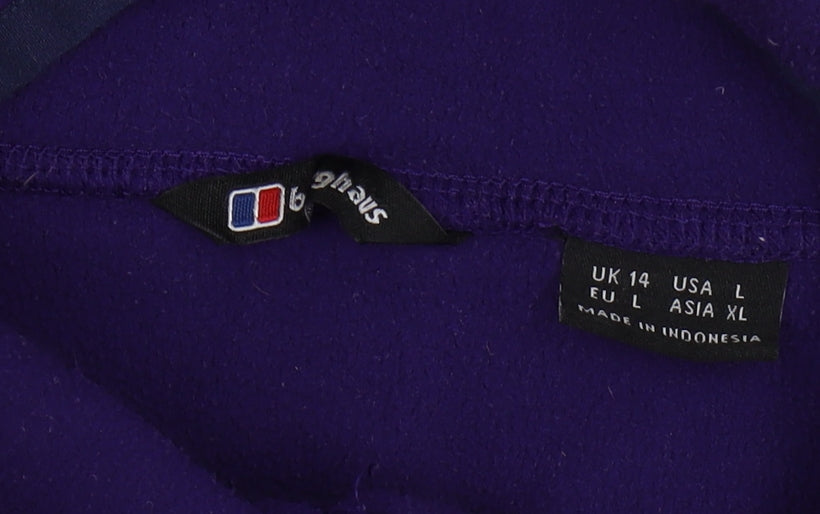 Berghaus Women's Purple Hoodie, Size 14, Fleece Pullover