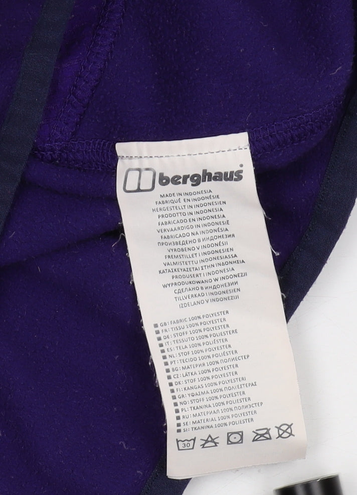 Berghaus Women's Purple Hoodie, Size 14, Fleece Pullover