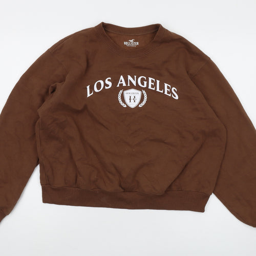 Hollister Women's Brown Pullover Sweatshirt S